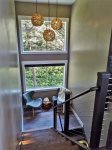 Elegant Sitting Nook in Stairway to the Top Floor/Living Area  